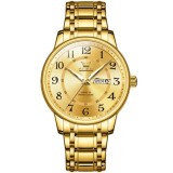 Cumpara ieftin Ceas barbatesc Olevs CS1583, otel inoxidabil, auriu, cadran auriu