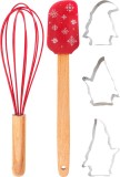 Set ustensile de bucatarie de Craciun, 5 piese pentru gatit si copt