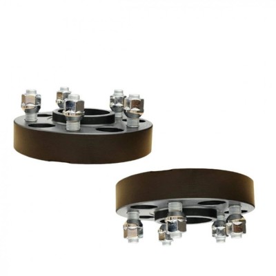 Set 2 distantiere jante 6x139.7 50mm 67.1 M12x1.5 prindere dubla cu piulite aluminiu forjat foto