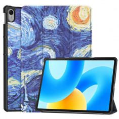 Husa tableta compatibila huawei matepad 11.5", foldpro cu microfibra, auto sleep/wake, starry night