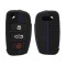 Husa Cheie Auto pentru Audi - 3 Butoane, Silicon, Negru, 53134.02