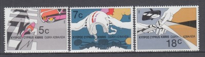CIPRU CIPRU GREC 1986 SIGURANTA RUTIERA SERIE MNH foto