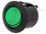 Comutator Rocker Verde ON-OFF cu Lampă Neon 230V 10A/250VAC