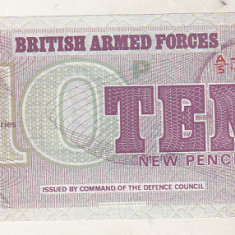bnk bn Anglia British Armed Force 10 pence 1972,emisiunea 6, unc