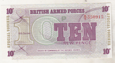 bnk bn Anglia British Armed Force 10 pence 1972,emisiunea 6, unc foto