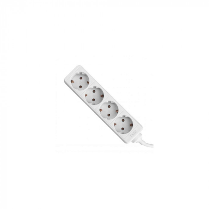 Prelungitor 1,5 metri 4 prize schuko cablu 3x1mm ALB TED000583 (1/40)