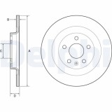 Set discuri frana spate DELPHI, Volvo Xc40 (536), 10.2017-, spate; puntea spate