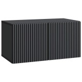 vidaXL Oglindă TV montată pe perete Pe perete Negru 59,5 x 31 x 30 cm 898536