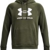Hanorac Bărbați Under Armour UA Rival Fleece Logo &ndash; Verde Army, Original, Nou, L, M, S, XL, XXL, Bumbac, Khaki