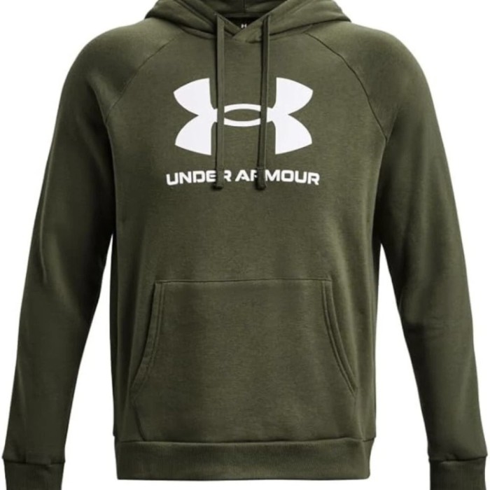 Hanorac Bărbați Under Armour UA Rival Fleece Logo &ndash; Verde Army, Original, Nou