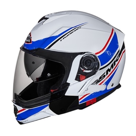 Casca viziera rabatabila SMK HYBRID EVO TIDE GL152 culoare alb rosu albastru marimea XL Casca viziera rabatabila SMK HYBRID EVO TIDE GL152 culoare alb rosu albastru marimea XL