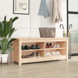 vidaXL Bancă pentru pantofi, 110x38x45,5 cm, lemn masiv de pin