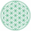 Abtibild sticker cu Floarea Vietii , Simbolul vietii &amp;#8211; Verde mare