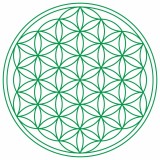Cumpara ieftin Abtibild sticker cu Floarea Vietii , Simbolul vietii &amp;#8211; Verde mare