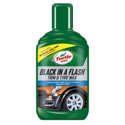 Dressing Chedere si Anvelope Turtle Wax Black In A Flash Trim and Tyre Wax, 300ml foto