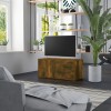 Gossi comoda tv, stejar fumuriu, 80x34x36 cm, lemn prelucrat