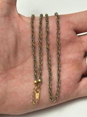COLIER AUR 18K + PLATINA - 49cm - Lant - Vintage - 17.5g. - Doar 395lei/gr. !