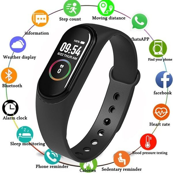 Bratara inteligenta fitness smartband M4 cu Bluetooth si ecran tactil OLED,  Oem | Okazii.ro