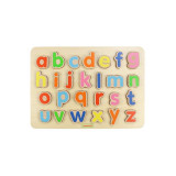 Puzzle 3D alfabet litere mici, din lemn, +3 ani, Masterkidz EduKinder World