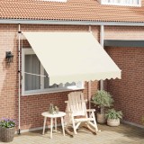Cumpara ieftin Copertină retractabilă manual, crem, 250 cm