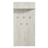 Cuier hol pentru perete cu 5 agatatori si polita, stejar alb, 670 x 195 x 1370 mm, ATS, PAL melaminat, Advanced Thermal Solutions