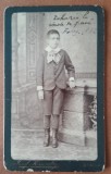 Fotografie tip CDV, baiatul Zaharia la 7 ani, 1882
