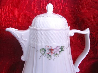 CAFETIERA CEAINIC PORTELAN SCHIRNDING BAVARIA CU DECOR FLORAL 25 CM foto