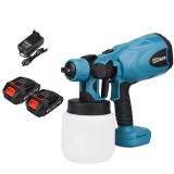 Pistol de vopsit electric, 2 baterii mici, utilizare usoara pentru DIY, albastru Gisam