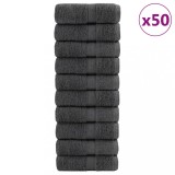vidaXL Prosoape de baie premium SOLUND, 50 buc., antracit, 30x30 cm, 600 g/m&sup2;