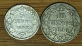 Newfoundland Canada - set raritati argint 925 - 5 10 cents 1896 1890 - Victoria, America de Nord