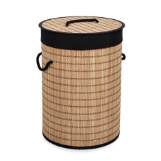 Cos rufe bambus natur textil negru Sintia &Oslash;35x50h