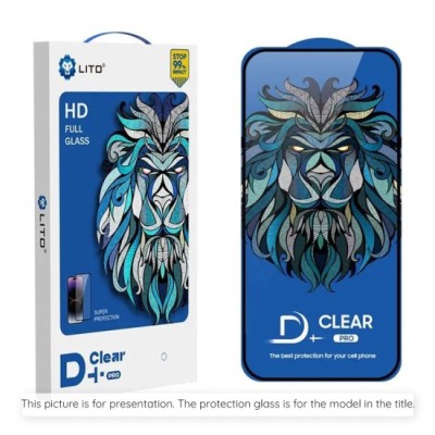 Folie pentru iPhone 16 Pro Max - Lito D+ Pro Clear - Black foto
