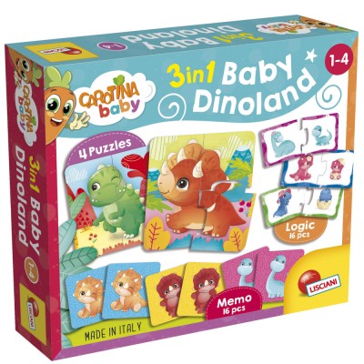 Joc potrivire 3 in 1 - Taramul dinozaurilor PlayLearn Toys foto