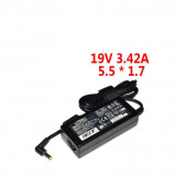 Incarcator Laptop Compatibil Acer 19V 3.42A Amperi 5.5 x 1.7mm, Incarcator standard