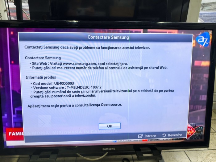 LVDS T_CON V460HJ1-C01 din Samsung UE40D5003