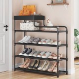 Pantofar negru sase niveluri cu raft superior