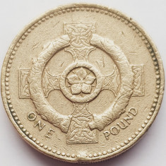 2532 Marea Britanie UK Anglia 1 Pound Lira 2001 Elizabet II Celtic Cross km 1013