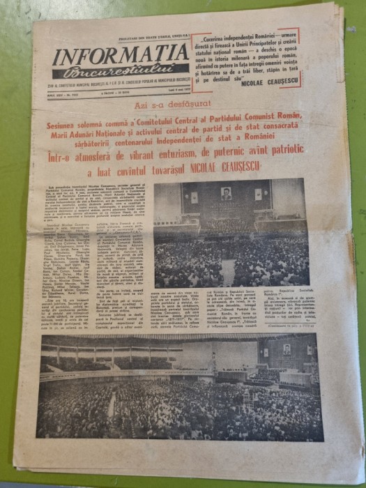 informatia bucurestiului 9 mai 1977-100 de ani razboiul de independenta