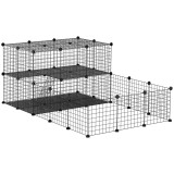 PawHut cusca metalica modulara animale mici, 175x105x70cm | AOSOM RO