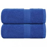 VidaXL Prosoape pentru oaspeți 2 buc Albastru 360 g/m&sup2; 100% bumbac