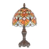 Lampa Tiffany din bronz cu decoratiuni colorate TA-121