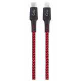 Cablu Date si Incarcare USB Type-C la Lightning Goui Tough, 1.5 m, Rosu - Negru G-TOUGHC94-R