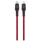 Cablu Date si Incarcare USB Type-C la Lightning Goui Tough, 1.5 m, Rosu - Negru G-TOUGHC94-R