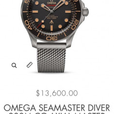 CEAS OMEGA SEAMASTER Diver 300M - 007 Edition - Titanium - 42mm - 2021 - 13600$