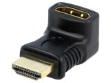Adaptor HDMI 270&deg; Soclu și Mufă Neagră, Goobay