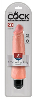 King Cock - Vibrator realist cu Vibrobullet detașabil 20 CM Culoare piele deschisă foto