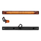 Lampa gabarit auto BestAutoVest 12V/ 24V cu LED dreptunghiulara sticla Portocaliu, 250x20x25mm , cu cablu, 1 buc., Rapid