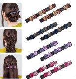 Set de 6 clame pentru par Fohyloy, metal/plastic, multicolor, 9,5 x 3 cm