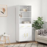 vidaXL Dulap &icirc;nalt, alb, 69,5x34x180 cm, lemn compozit