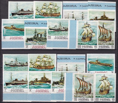 Fujeira 1968 navigatie corabii MI 234-242 A+B MNH foto